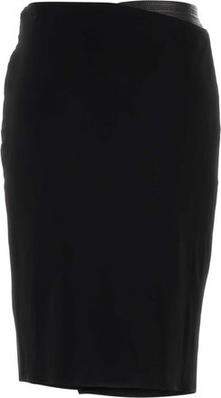 Versace Womens Black Stretch Viscose Skirt 1.outer Fabric:elastane Gonne