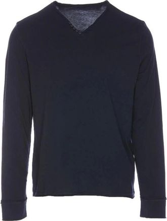 Zadig&Voltaire T-shirt Henley Monastir - - Tops - Uomo - Blu - M