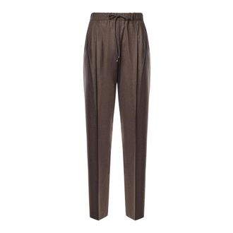 Max Mara Straight Trousers - female - Max Mara - Straight Trousers - Brown - M - Trousers