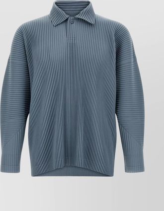 Homme Plissé Issey Miyake august collection long sleeve polo shirt