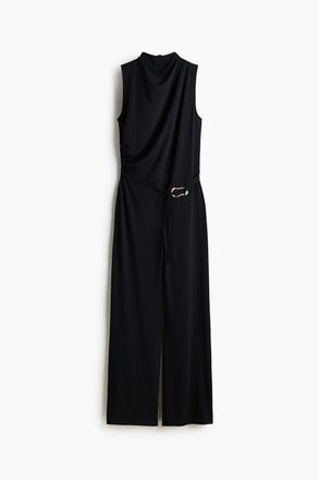 H&M Draped Jumpsuit in Black at Nordstrom, Size Xx-Large