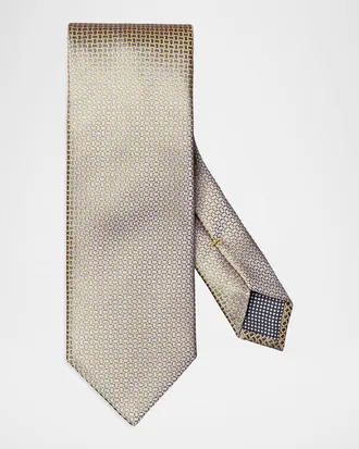Eton Men & apos;s Micro Geometric Silk Tie
