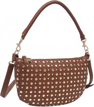 Urban Expression Womens Jordan Studded Convertible Shoulder Bag In Chocolate