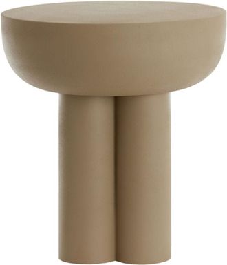 Light & Living Mesa Auxiliar Light&living Mikola Gris Claro Mate - &Oslash;46x50 Cm