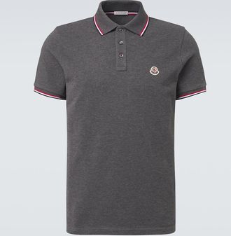 Moncler Logo cotton piqu&eacute; polo shirt
