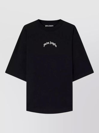 Palm Angels crew neck short sleeve straight hem t-shirt