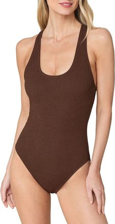 Andie Swim The Tulum Long Torso One-Piece Swimsuit in Walnut at Nordstrom, Size X-Large