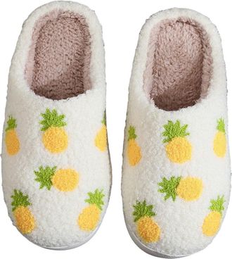 Generic Womens House Slippers Fuzzy [Warm Upgrade] Womens Warm Slippers Soft and Comfortable Warm Your Feet in Winter (Yellow, 5)