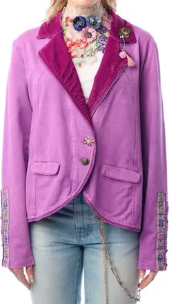 Aratta Colonel Button-Up Jacket In Violet
