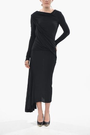 Givenchy Draped-Fabric Asymmetric Dress With Open Back Givenchy