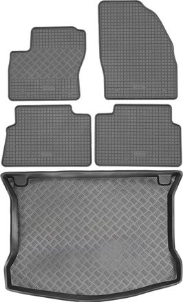 OEM Juego De Alfombrillas De Goma Para Coche Y Alfombrilla Para Maletero Para Ford Kuga Suv (2008-2013)