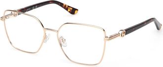 Guess Gu 50313 Zonnebril - unisex - Brillen - Geel - 55 MM - Leer - Accessoires