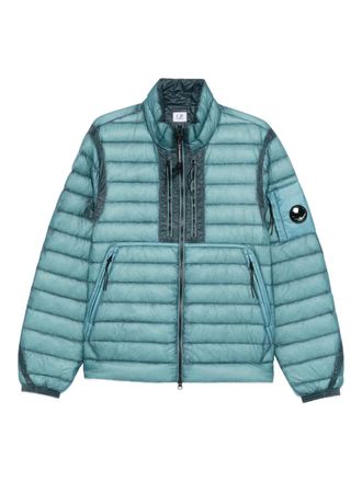 C.P. Company zip-pockets padded jacket - men - Duck Down/Feather/Polyamide/Polyamide - M - Blue