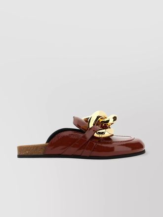 J.W.Anderson chain detail flat sole mules