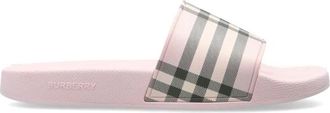 Burberry Check Slides - Dames - Sandalen - Roze - 35 EU - Schoenen
