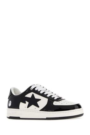 A Bathing Ape Colour-Block Leather Sneaker - Black