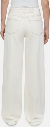 Closed Nikka Wide Denim Jeans With Contrast Stitch In Ivory