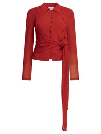 Ganni poloshirt met knopen