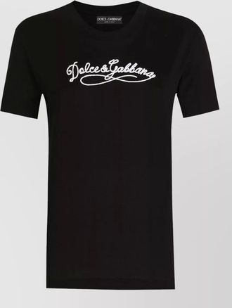 Dolce & Gabbana embroidered crewneck jersey short sleeve top