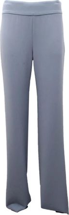 Armani Emporio broek met zijritssluiting - Dames - Wijde Broeken - Blauw - S - Broeken