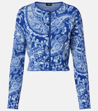 Etro Paisley cropped jacquard cardigan