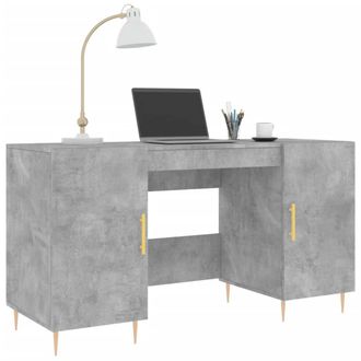 Berkfield Home Elegant Desk Concrete Grey 140x50x75 cm Engineered Wood | Size: 140 x 50 x 75 cm