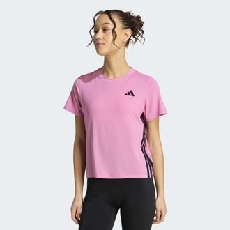 adidas T-Shirt ADIDAS PERFORMANCE WE 3S CREW TEE, Damen, Gr. XL, sttrbl, schwarz, Obermaterial: 93% Polyester, 7% Elasthan, Rundhals, Shirts T-Shirt