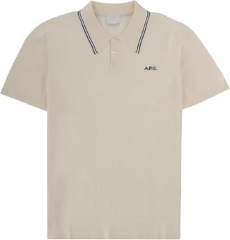 A.P.C. Beige Shirt Collar Polo