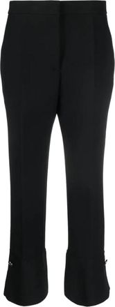 Msgm Black pressed-crease high-waisted trousers