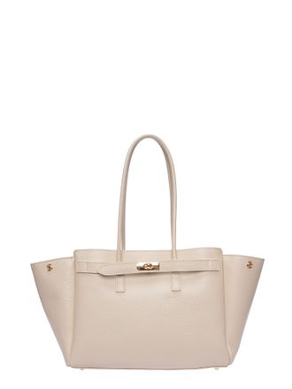 Isabella Rhea Beige Rundleer Tas