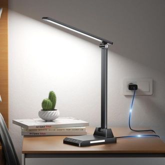 OEM L&aacute;mpara De Escritorio Led, 5 Modos De Color, 10 Niveles De Brillo, L&aacute;mpara De Escritorio Con Protecci&oacute;n Ocular, Control T&aacute;ctil, Alimentaci&oacute;n Usb-c, L&aacute;