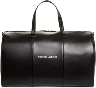 Christian Louboutin Tactical Leather Duffle Bag in Bk01 - Black at Nordstrom