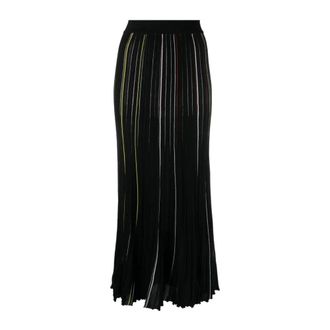 Sonia Rykiel Gonna plissettata a righe - - Skirts - Donna - Nero - S