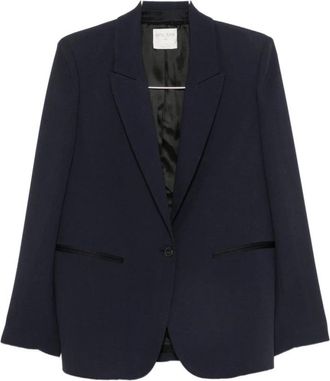 Forte_Forte My Jacket Crepe Blazer - Dames - Blazers - Blauw - L - Jassen