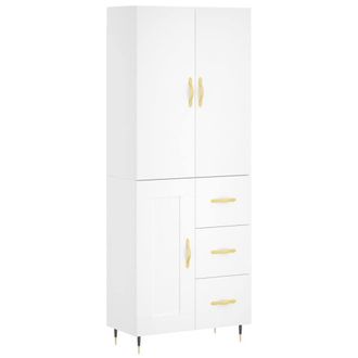 Berkfield Home Highboard White 69.5x34x180 cm Engineered Wood