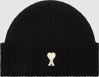 Ami Bonnet Ami De Coeur Noir Ecru