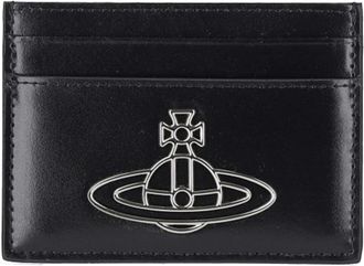Vivienne Westwood Portacarte Kaarthouder - Dames - Portefeuilles - Zwart - ONE Size - Leer - Accessoires