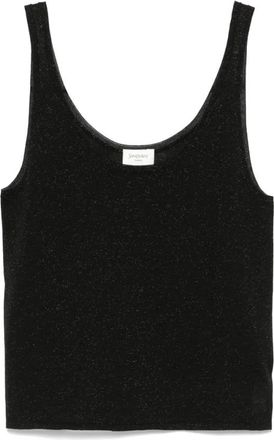 Saint Laurent Sleeveless Tops, female, Black, M, Jumper