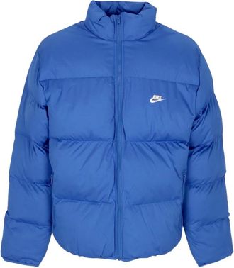 Nike Hoge Kraag Pufferjas Spel - Heren - Outdoorjassen - Blauw - S - Leer - Fitness