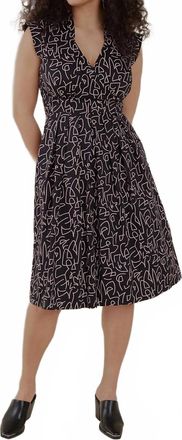 Mata Traders Lucille Dress In Black Lines
