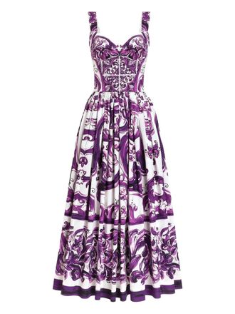 Dolce & Gabbana Graphic Print Midi -jurk
