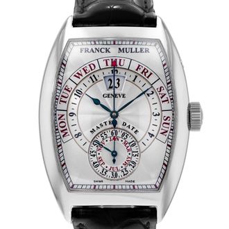 Franck Muller Pre-owned Franck Muller Cintree Curvex Grande Date Automatic Silver Dial Mens Watch 8880 GD