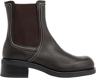 8 by YOOX GRAIN LEATHER CHELSEA ANKLE BOOTS
