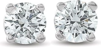 Pompeii3 3/8 Ct TDW 14k White Gold Lab Created Diamond Studs Screw Back Earrings