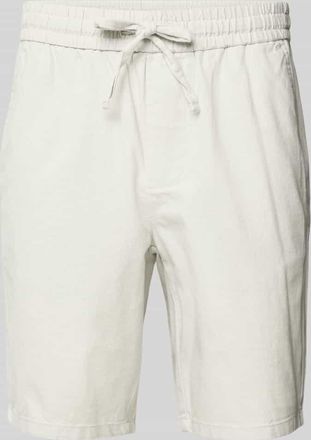 Only & Sons Shorts aus Baumwoll-Leinen-Mix Modell LINUS in Hellgrau, Größe XXL