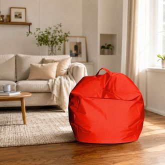 Talamo Italia Talamo Italia - Dmora Pouf &Eacute;l&eacute;gant, Couleur Orange, Mesure 65 X 50 X 65 Cm
