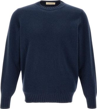 FILIPPO DE LAURENTIIS Round-neck Truien - Heren - Ronde hals truien - Blauw - 2XL - Truien & Vesten