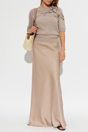Fabiana Filippi Long Skirt, Womens, Beige