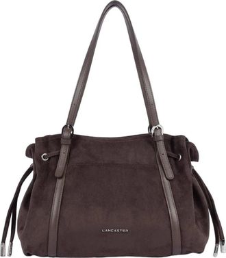 Lancaster Velvet Emma Tote - Dames - Tassen - Bruin - Maat: ONE Size Velours
