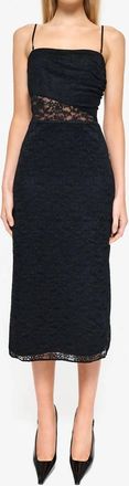 Cami NYC Marseille Lace Midi Dress In Black Gold